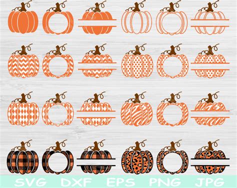 Scrapbooking Halloween Monogram Svg Pumpkin Split Cut Files For Cricut