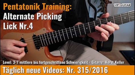 Pentatonik Training Alternate Picking Lick Nr 4 Learn Guitar Blues