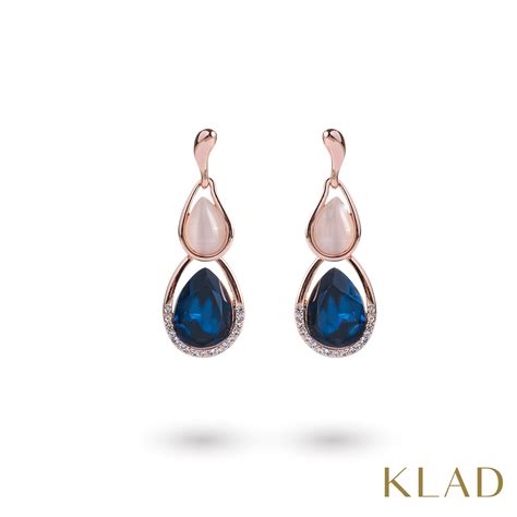 KLAD Catherine Earrings Cat S Eye And Sapphire Collection By