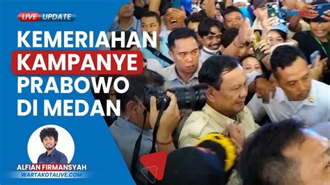 Prabowo Subianto Ditemani Bobby Nasution Saat Kampanye Di Medan Emak