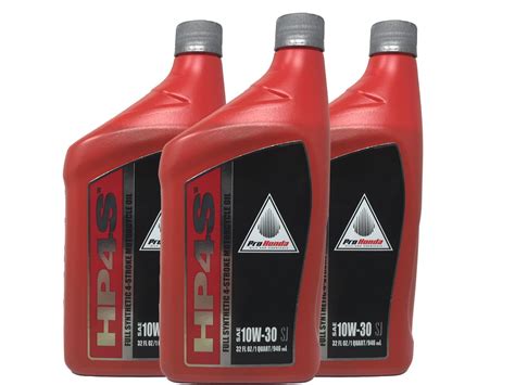 Honda Hp4s 10w30 Full Synthetic 4 Stroke Motor Oil 3 Quart 08c35 Syn