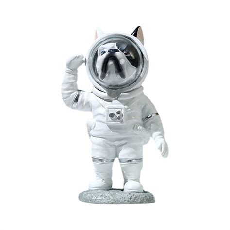 Astronaut Figurine Decor Polyresin Astronaut Statue Space Dog For ...