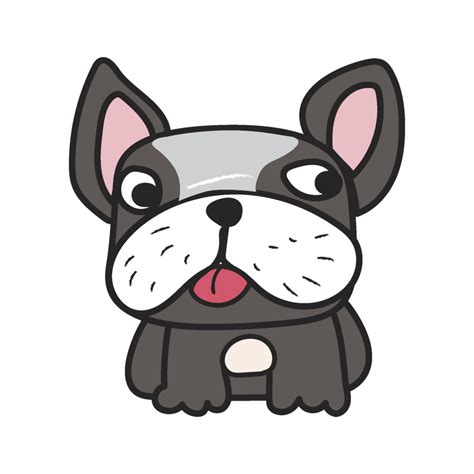 Cute French bulldog cartoon isolated png 18928838 PNG