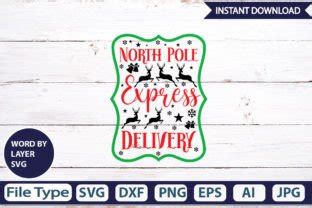 North Pole Express Delivery SVG Cut File Graphic By GraphicPicker