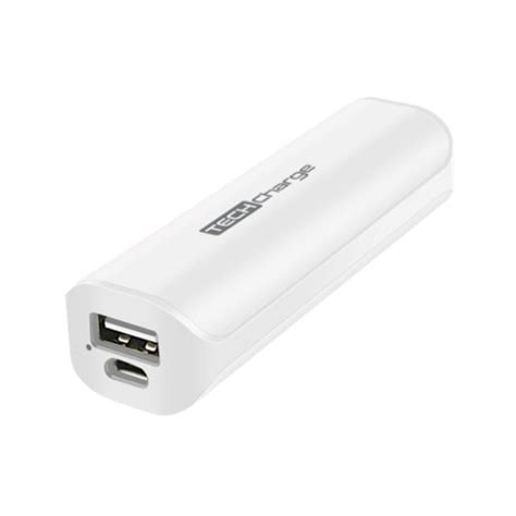 TechCharge Pocket Power White 2200mAh Power Bank Power Banks Free