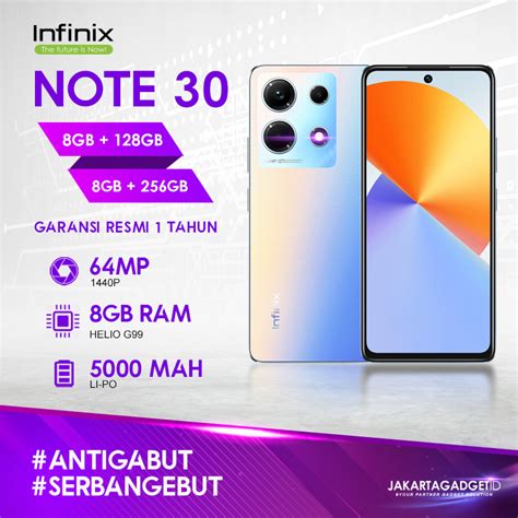 Jual Infinix Note 30 8GB 128GB 8GB 256GB Garansi Resmi Infinix 1 Tahun