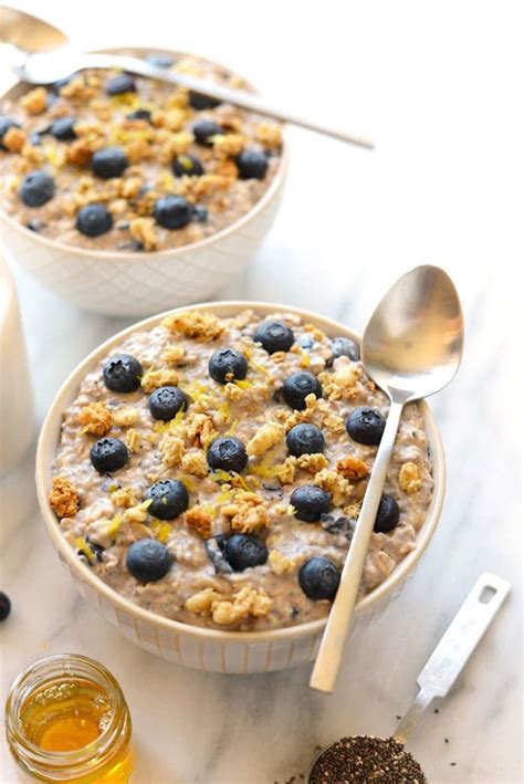 Blueberry Overnight Oats Tastes Like Dessert Fit Foodie Finds