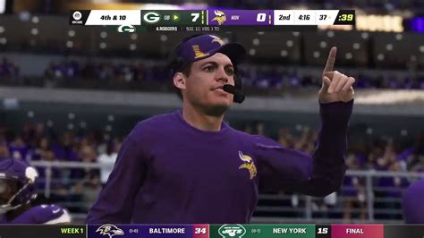 Madden Nfl 23 Franchise Gameplay Premiere Green Bay Packers Vs Minnesota Vikings Gameplay