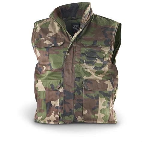 Mil Tec Ranger Style Insulated Vest Cce Camo Vests At