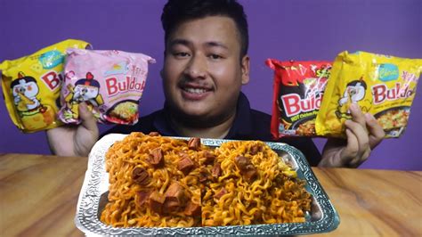 Buldak Ramen Hot And Spicy Cheese Ramen Mukbang Youtube