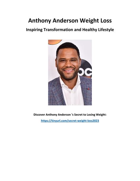 Anthony Anderson Weight Loss - Inspiring Transformation and Healthy ...