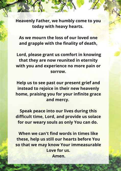 Prayer For Comfort In The Loss In Prayer For Comfort Prayer For