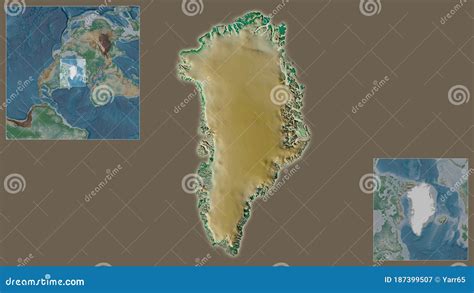 Greenland Physical Country And Its Location Stock Illustration