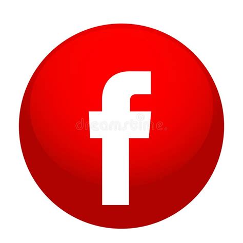 Facebook Logo Icon Vector in Red Illustrations on White Background ...