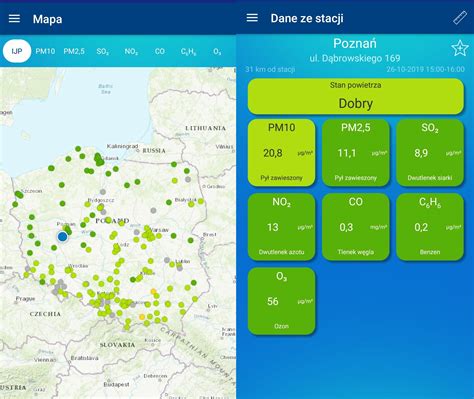 Jakość powietrza w Polsce aplikacje do badania poziomu smogu i