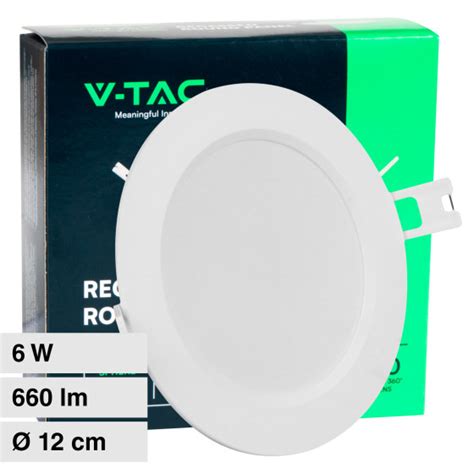 VT 61006 Mini Pannello LED Rotondo Slim 6W SMD Da Incasso V Tac