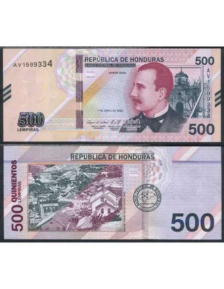 Honduras 2022 Billetes circulación ext Nº 00113 SC UNC 500