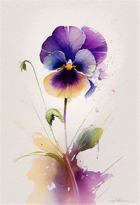 Pin By Sylvia Anita 1968 On LANA Flower Prints Art Watercolor