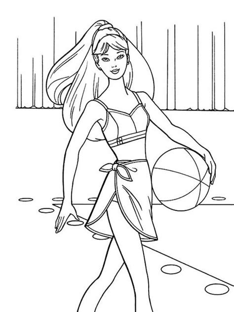 Barbie Swimsuit Coloring Pages Images And Photos Finder