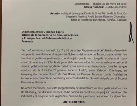 Solicita Gobernador de Tabasco a la SCT asignación para la construcción