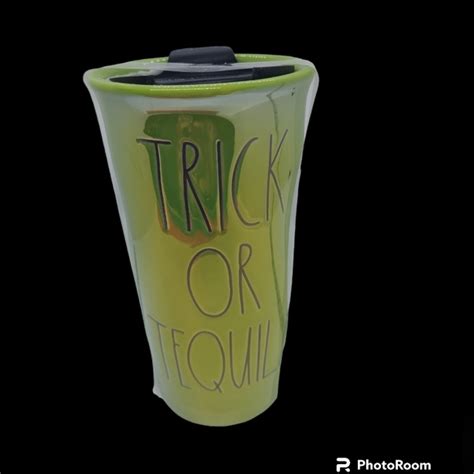 Rae Dunn Dining Rae Dunn Trick Or Tequila Iridescent Green Ceramic