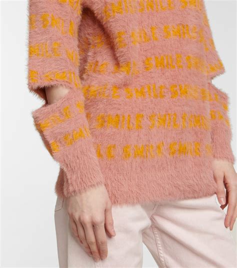 Stella Mccartney Cutout Jacquard Sweater Stella Mccartney