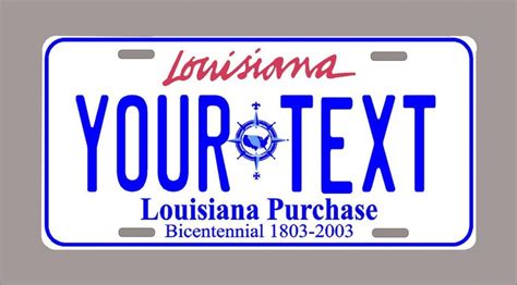 Louisiana License Plate custom Text - Etsy