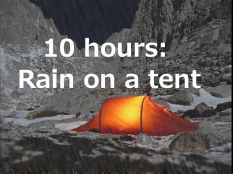 Rain on a tent: 10 hours to sleep to. - YouTube