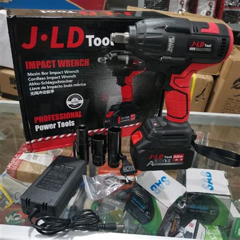 Jual Impact Wrench JLD JUMBO 550 NM Mesin Buka Baut Roda Motor Mobil Di