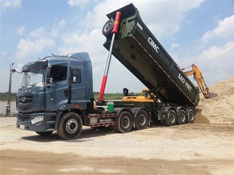 Hydraulic U Shape Rear Tipping Truck 3 4 5 Axle 50 Ton 45 Cbm 60 Cubic