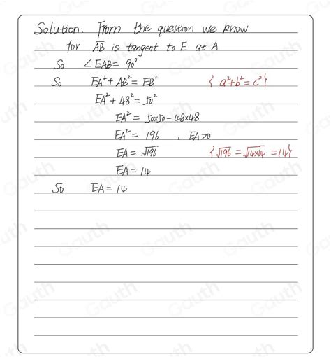 Solved Given Circle E With Diameter Overline Cd And Radius Overline Ea