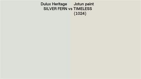 Dulux Heritage Silver Fern Vs Jotun Paint Timeless Side By Side