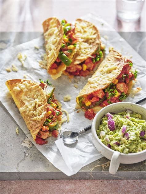 Taco s met kip en guacamole Project Gezond Voedsel ideeën Lekker