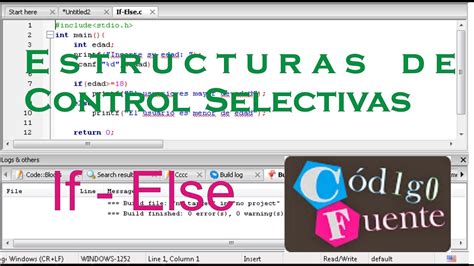 Programación en Lenguaje C If Else YouTube