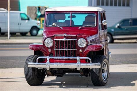 Willys Jeep Wagon Miles Burgundy Wagon V L R For Sale