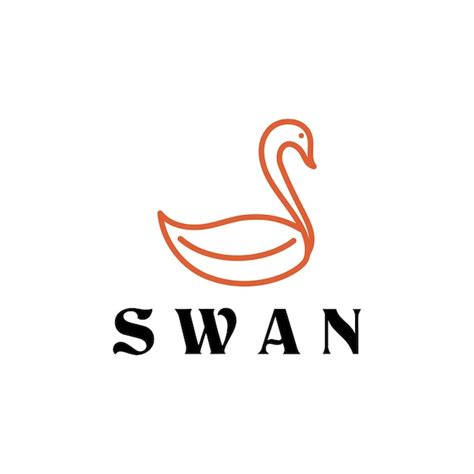 Premium Vector Swan Logo Design Vector Template Linear Style Outline