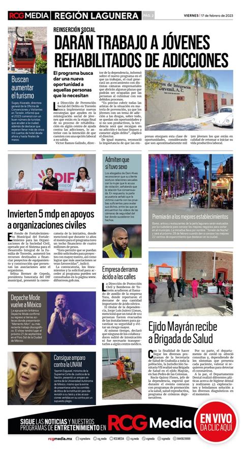 RCG MEDIA on Twitter Hoy en la portada de la región Lagunera MARS