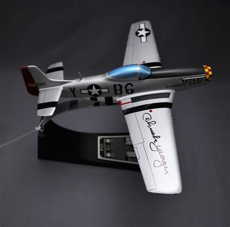 Bid Now: Chuck Yeager P-51 Mustang Signed Model - December 6, 0121 12: ...