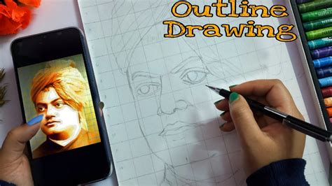 How To Draw Swami Vivekananda Easy Step By Step Outline Drawing Youtube