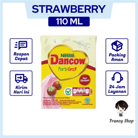 Jual Susu Dancow Strawberry Fortigro Uht 110 Ml Shopee Indonesia