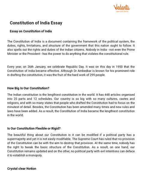 Constitution Of India Essay Political Science Studocu