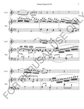 Alto Clarinet And Piano From Mozart S Clarinet Quintet K 581 Larghetto