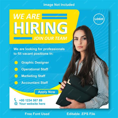 Premium Vector Job Vacancy We Are Hiring Recruitment Banner Poster