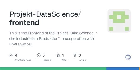 Github Projekt Datasciencefrontend This Is The Frontend Of The