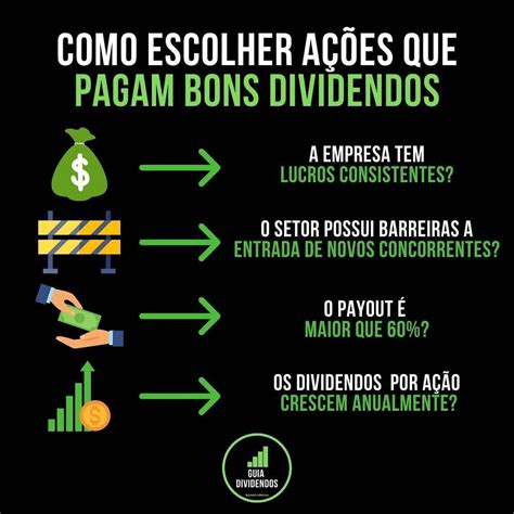 Como escolher ações que pagam bons dividendos Mercado de ações