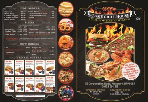 Menu at Flame Grill House-Newport restaurant, Newport