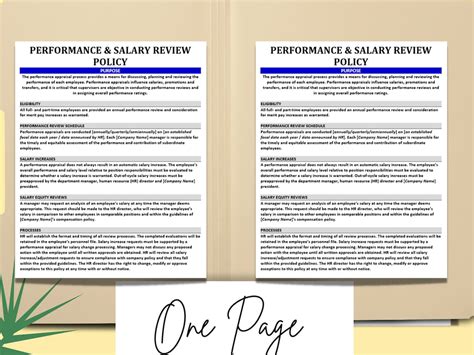 Hr Salary And Performance Review Policy Editable Ms Word Etsy