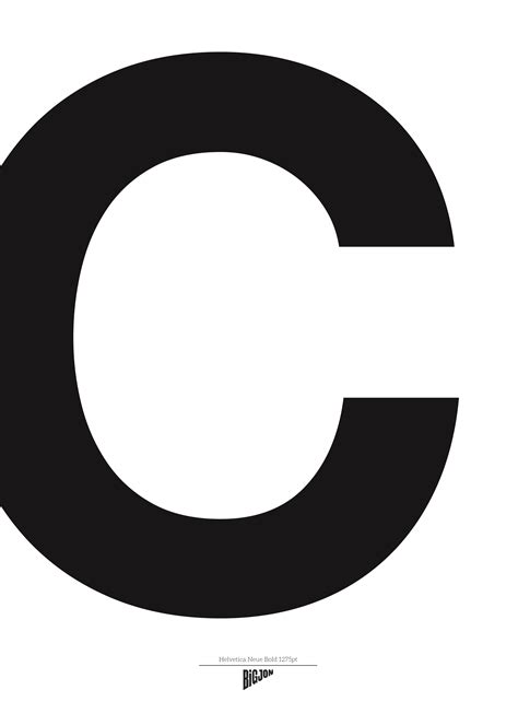 Helvetica Neue Bold Letter C Poster