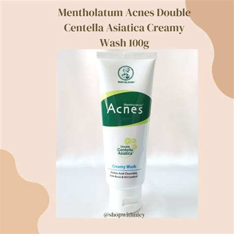 Mentholatum Acnes Double Centella Asiatica Creamy Wash 100g Letgo