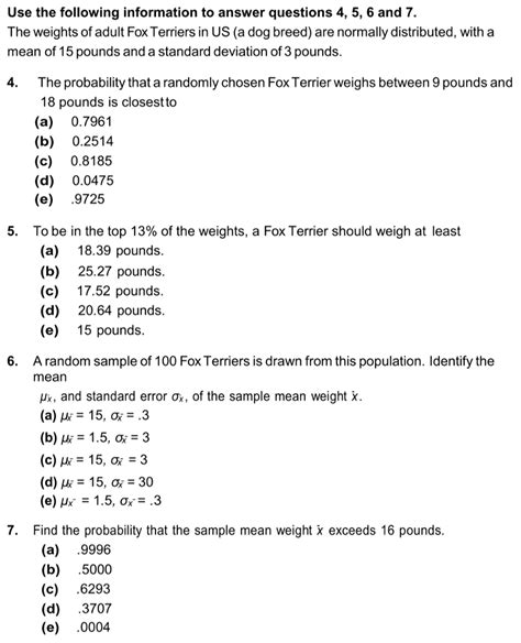 Solved Use The Following Information To Answer Questions 4 Chegg